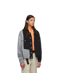 schwarze Jeansjacke von Heron Preston