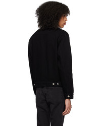 schwarze Jeansjacke von MAISON KITSUNÉ