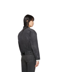 schwarze Jeansjacke von Alexander Wang