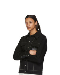 schwarze Jeansjacke von Fendi