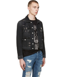 schwarze Jeansjacke von Versus