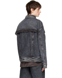 schwarze Jeansjacke von Balmain