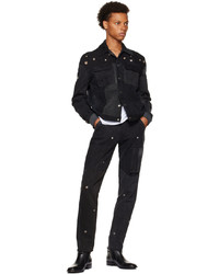 schwarze Jeansjacke von Spencer Badu