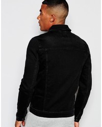 schwarze Jeansjacke von Asos