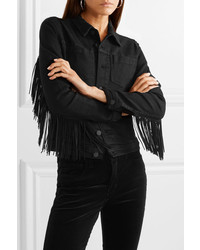schwarze Jeansjacke von L'Agence