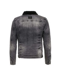 schwarze Jeansjacke von Cipo & Baxx