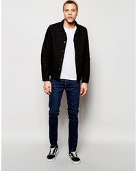 schwarze Jeansjacke von Weekday