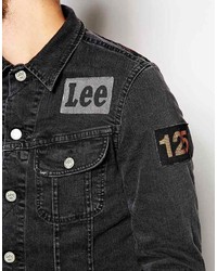 schwarze Jeansjacke von Lee