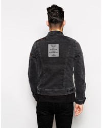 schwarze Jeansjacke von Lee