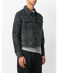 schwarze Jeansjacke von Saint Laurent