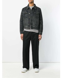 schwarze Jeansjacke von Saint Laurent