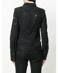 schwarze Jeansjacke von Ann Demeulemeester