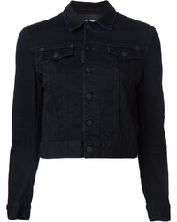 schwarze Jeansjacke von Dsquared2