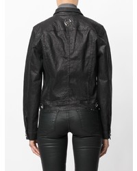 schwarze Jeansjacke von Philipp Plein