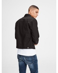 schwarze Jeansjacke von Jack & Jones