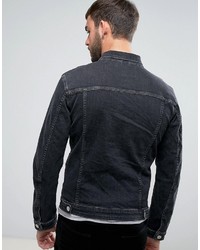 schwarze Jeansjacke von Jack and Jones