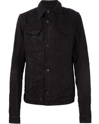 schwarze Jeansjacke