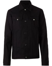 schwarze Jeansjacke