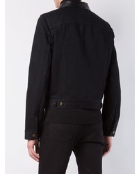 schwarze Jeansjacke von Saint Laurent