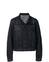 schwarze Jeansjacke von Marcelo Burlon County of Milan