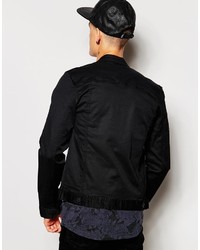 schwarze Jeansjacke