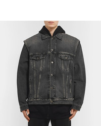 schwarze Jeansjacke von Balenciaga