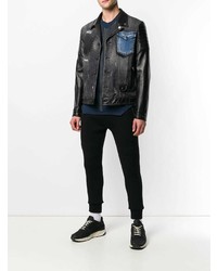 schwarze Jeansjacke von Frankie Morello