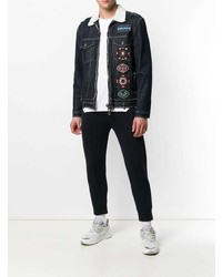 schwarze Jeansjacke von Frankie Morello