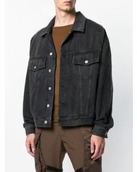 schwarze Jeansjacke von Heron Preston