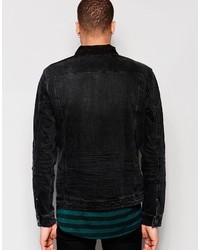 schwarze Jeansjacke von Pull&Bear