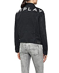 schwarze Jeansjacke von Replay