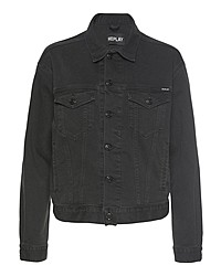 schwarze Jeansjacke von Replay