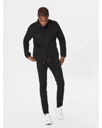 schwarze Jeansjacke von Selected Homme