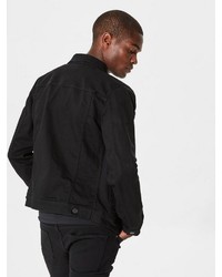 schwarze Jeansjacke von Selected Homme