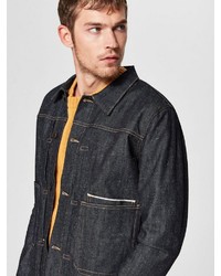 schwarze Jeansjacke von Selected Homme