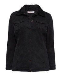 schwarze Jeansjacke von Sheego