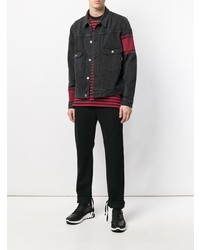 schwarze Jeansjacke von Mastermind World