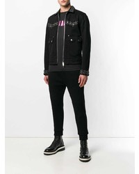 schwarze Jeansjacke von DSQUARED2