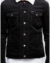 schwarze Jeansjacke von Wrangler