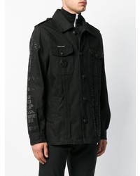 schwarze Shirtjacke aus Jeans von Philipp Plein