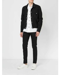 schwarze Shirtjacke aus Jeans von Balmain