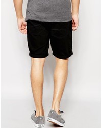 schwarze Jeansshorts von Asos