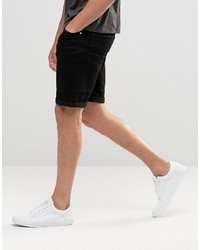 schwarze Jeansshorts von Asos