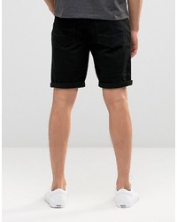 schwarze Jeansshorts von Asos