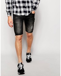 schwarze Jeansshorts von Antioch