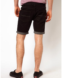 schwarze Jeansshorts von Asos