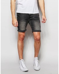 schwarze Jeansshorts von Asos