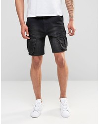 schwarze Jeansshorts von Asos