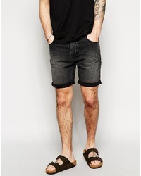 schwarze Jeansshorts von Asos