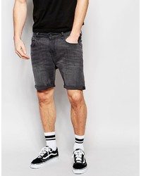 schwarze Jeansshorts von Asos